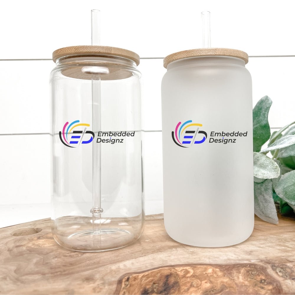 16oz Libbey Glass Cans - Embedded Designz