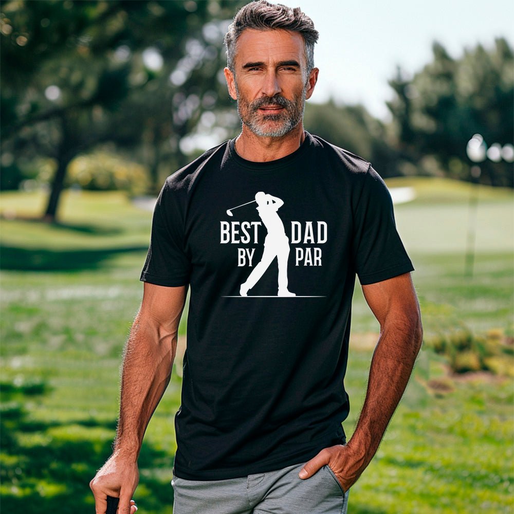 Best Dad By Par Father's Day Premium T-Shirt - Embedded Designz