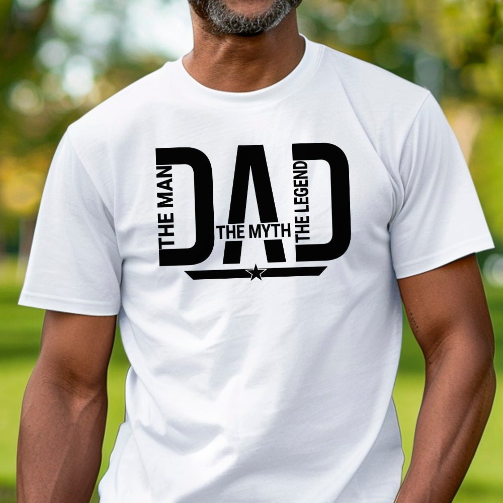 Dad - Man, Myth, Legend Father's Day Premium T-Shirt - Embedded Designz