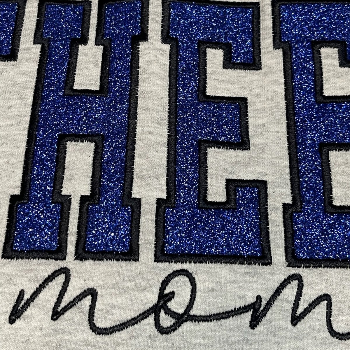 Glitter Cheer Mom Sweatshirt - Embedded Designz