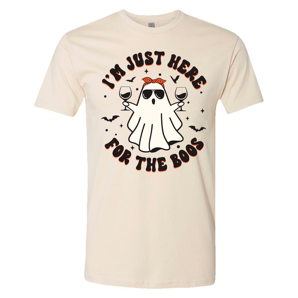Just Here For The Boos Premium Halloween T-Shirt - Embedded Designz