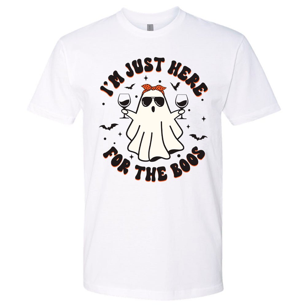 Just Here For The Boos Premium Halloween T-Shirt - Embedded Designz