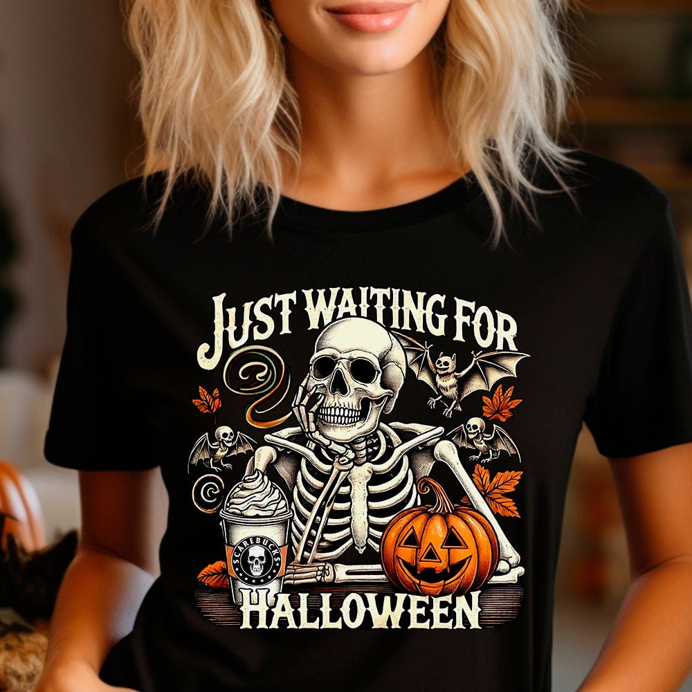 Just Waiting on Halloween Premium T - Shirt - Embedded Designz