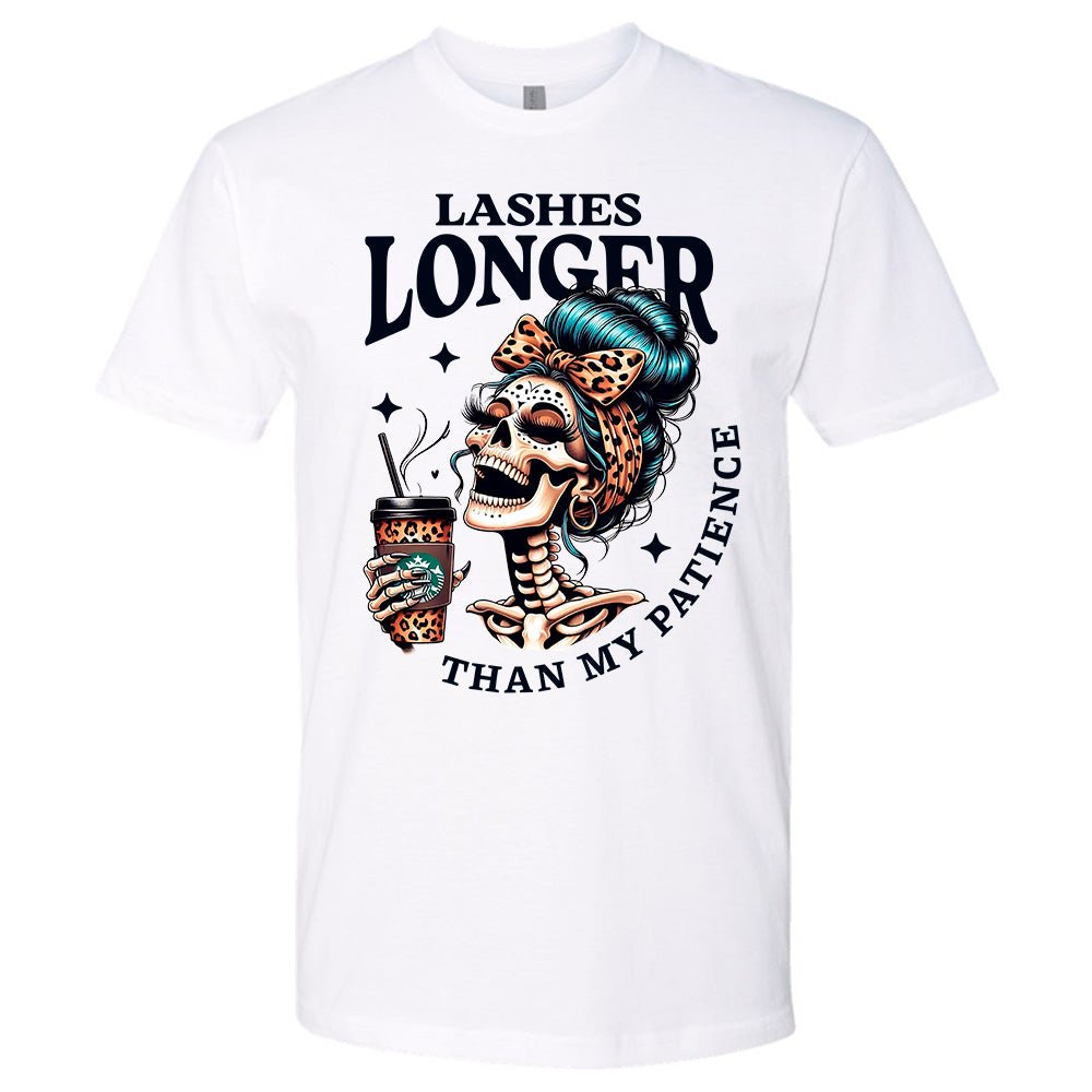 Lashes Longer Than My Patience Premium Halloween T-Shirt - Embedded Designz