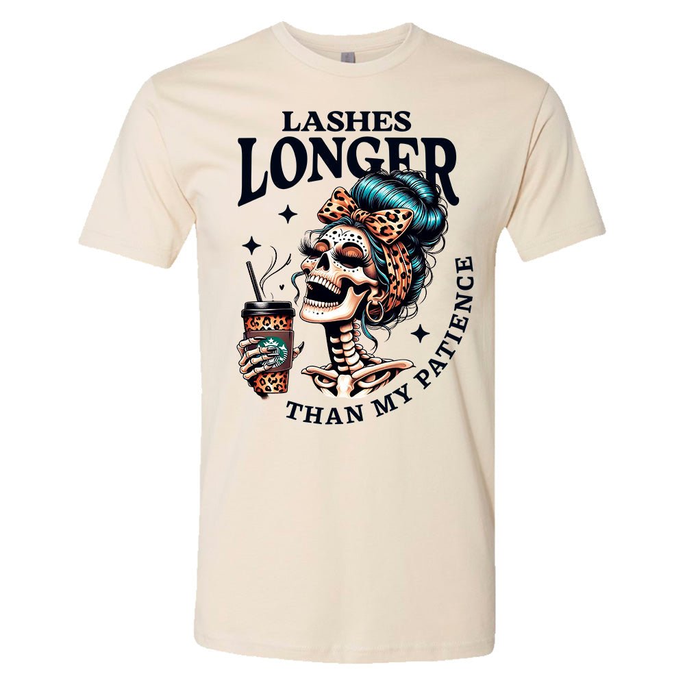 Lashes Longer Than My Patience Premium Halloween T-Shirt - Embedded Designz