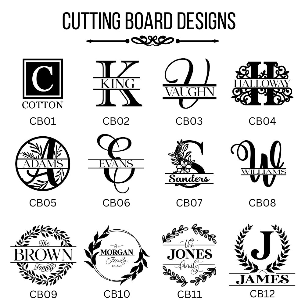 Personalized Glass Cutting Board - Embedded Designz