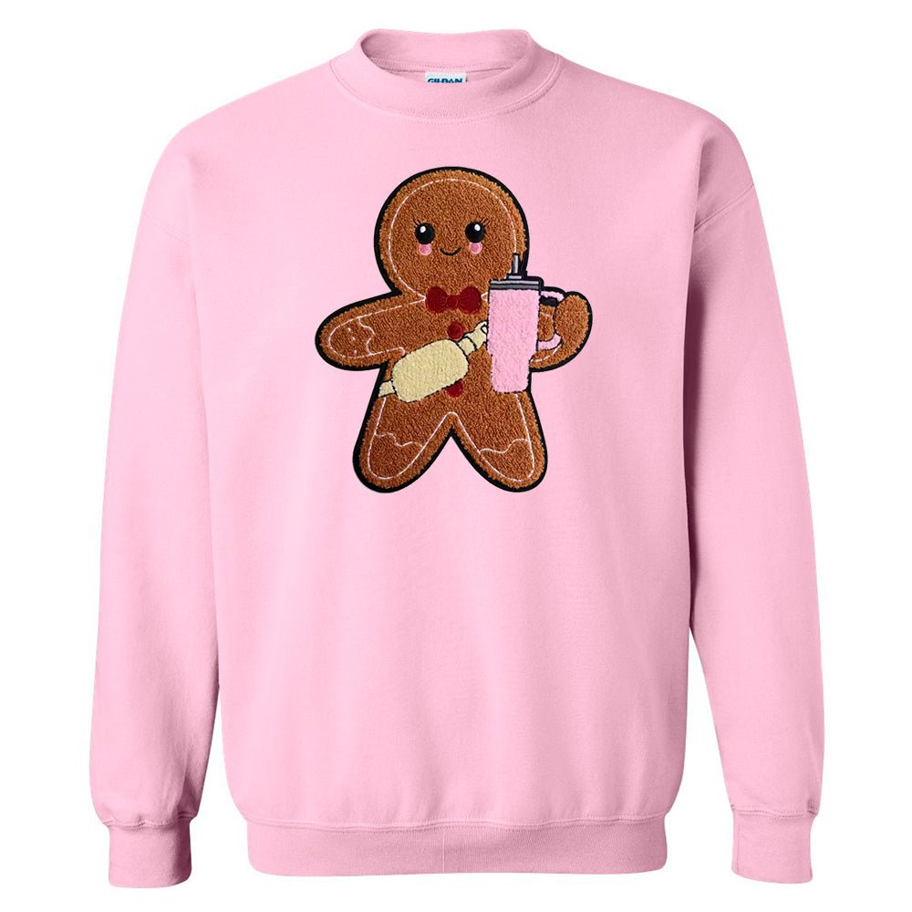 Sipping Ginger Premium Christmas Sweatshirt - Embedded Designz