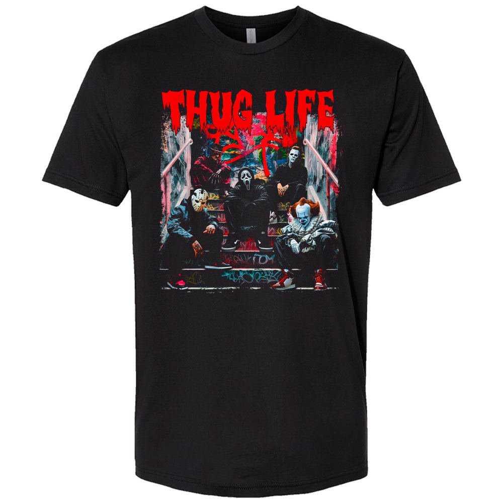 Thug Life Horror Crew Unisex Halloween T - Shirt - Embedded Designz