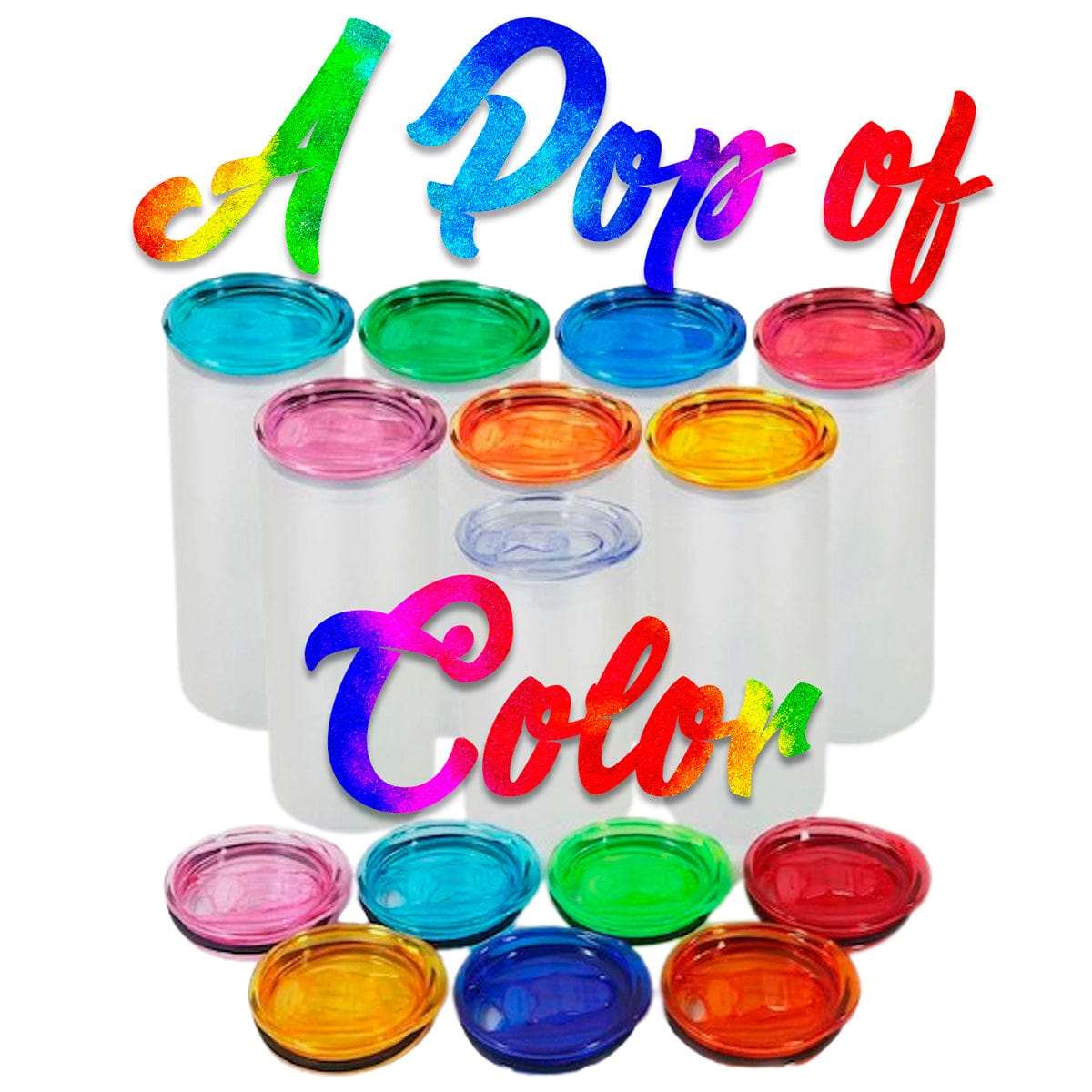 20oz Tumbler Colored Lids - Embedded Designz