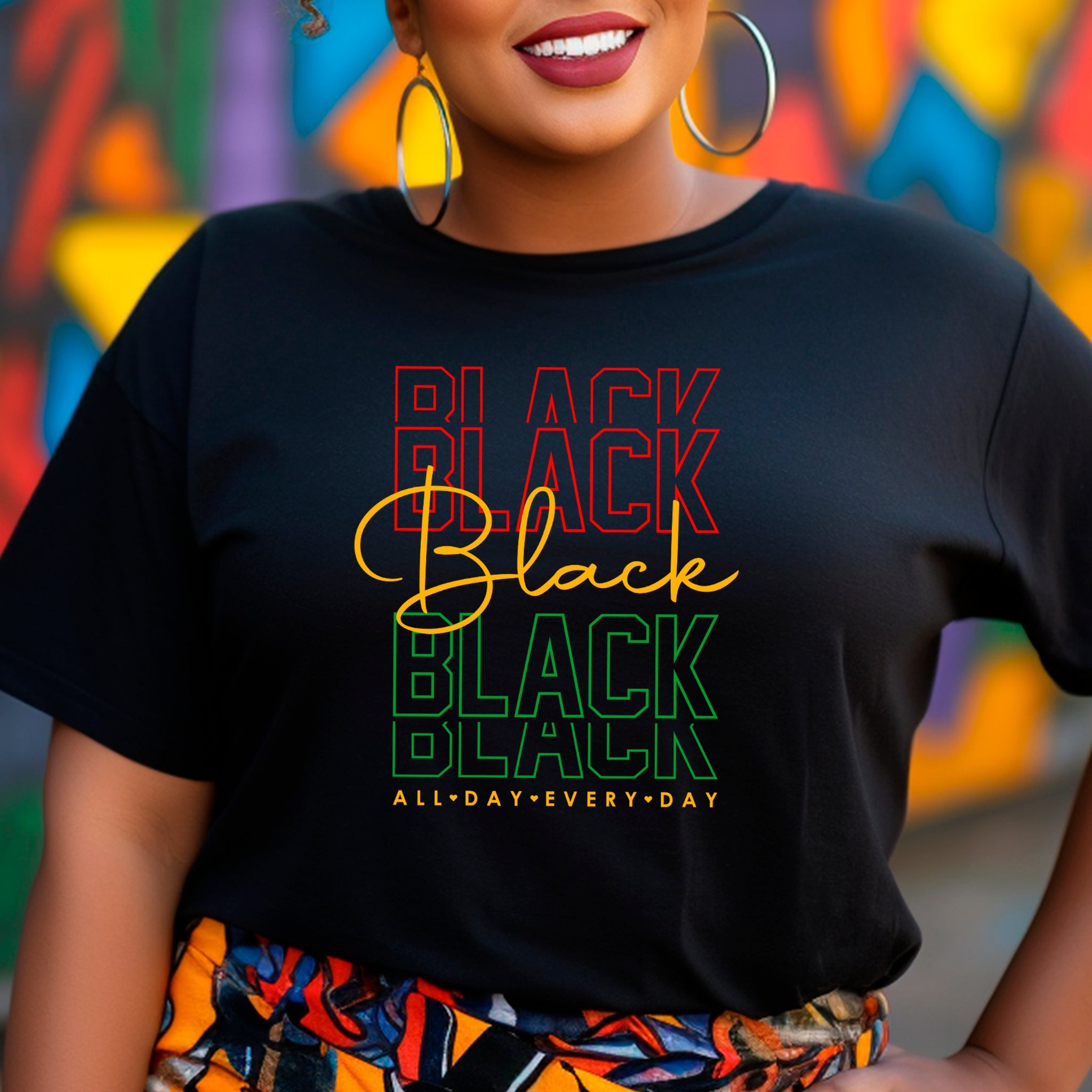 Black All Day Every Day Premium T-Shirt - Embedded Designz