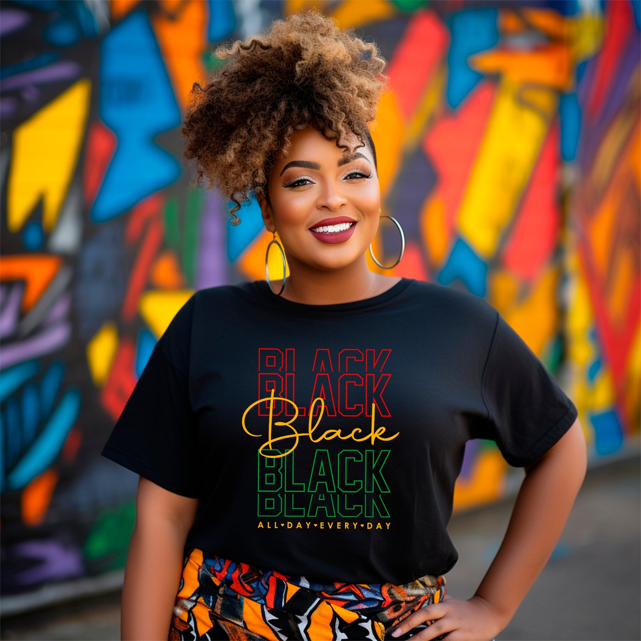 Black All Day Every Day Premium T-Shirt - Embedded Designz