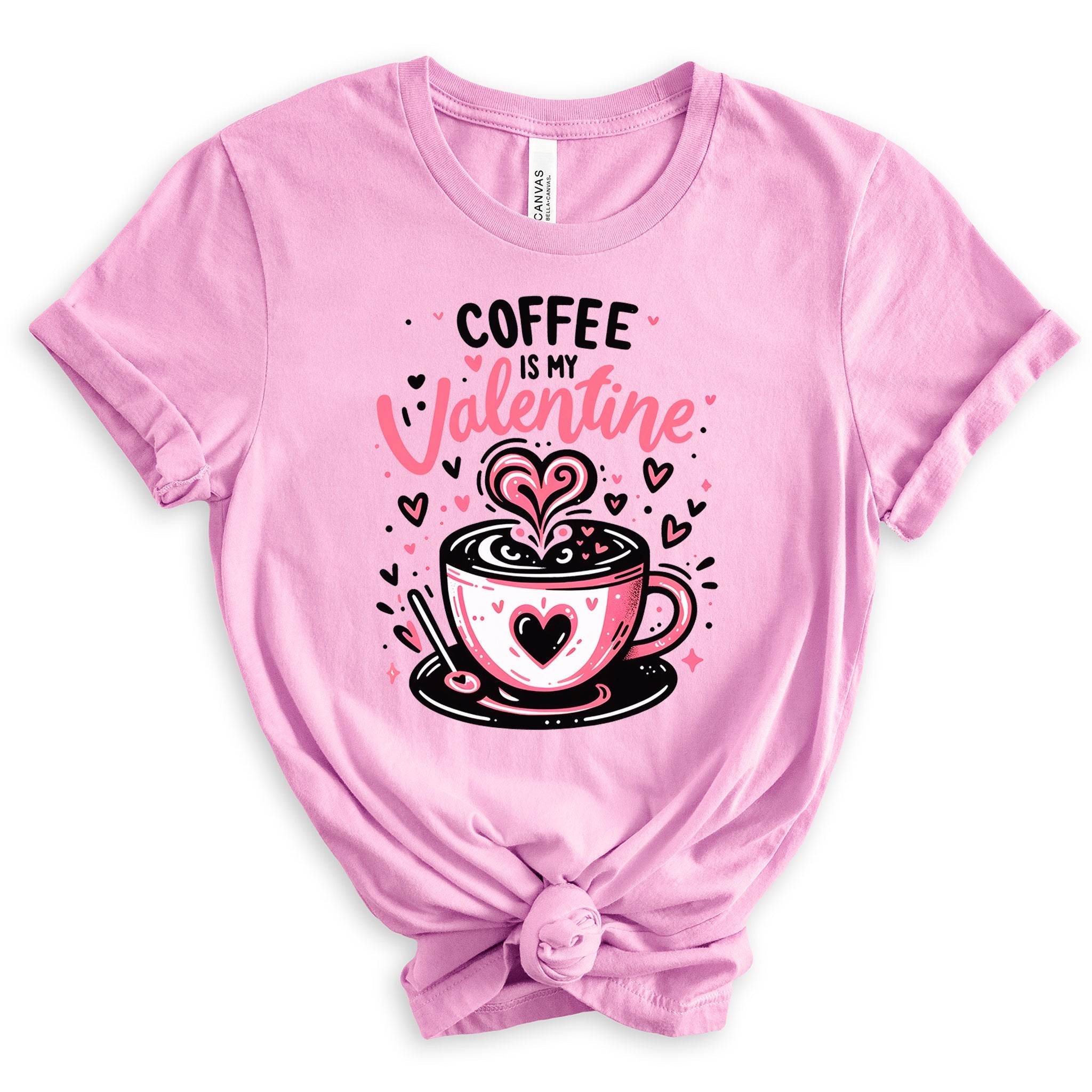 Coffee Is My Valentine Premium Valentine's T-Shirt - Embedded Designz