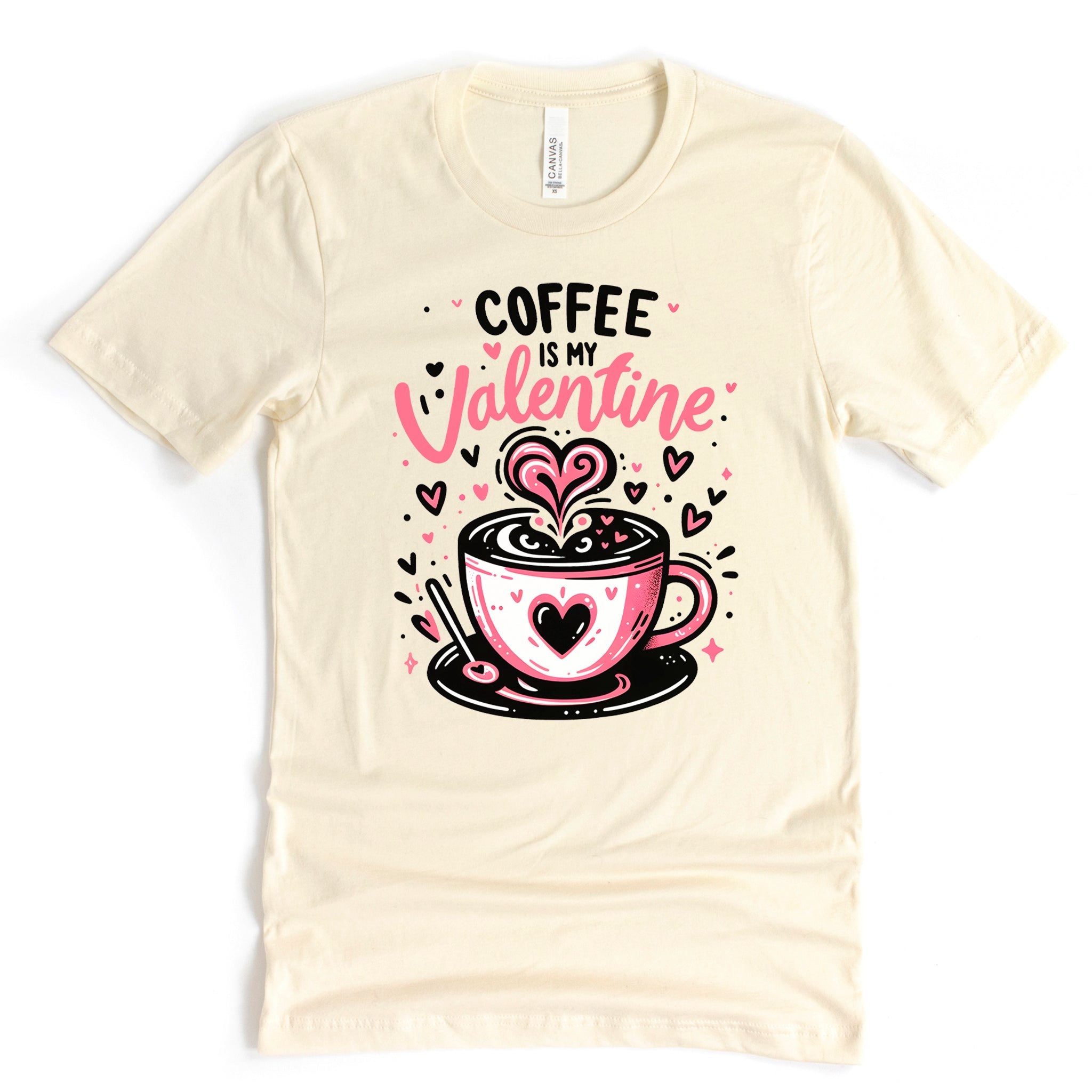 Coffee Is My Valentine Premium Valentine's T-Shirt - Embedded Designz