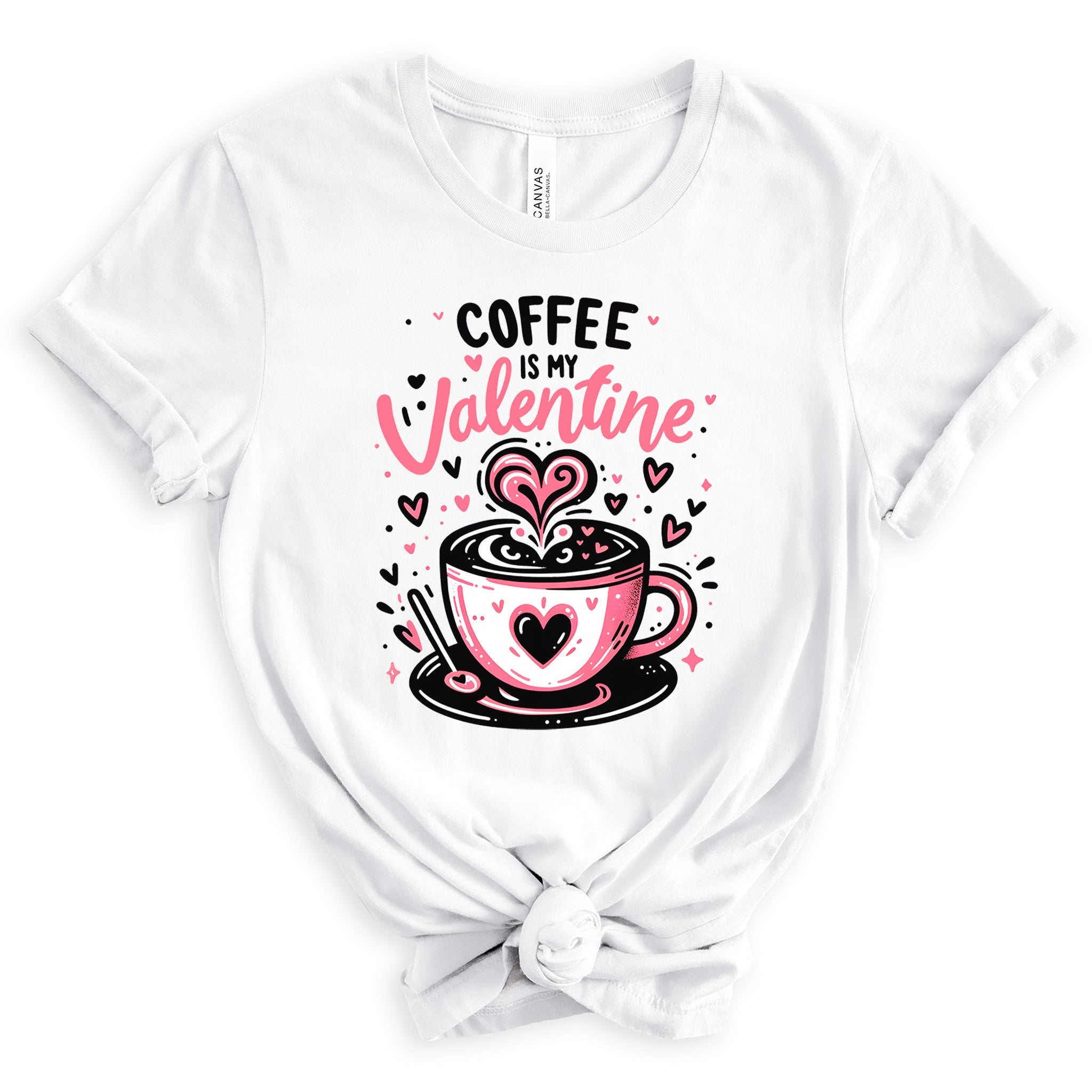 Coffee Is My Valentine Premium Valentine's T-Shirt - Embedded Designz