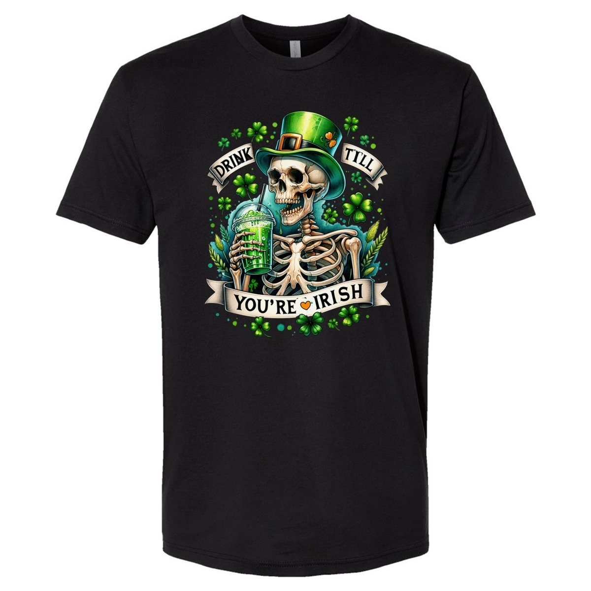 Drink Till You're Irish St. Patrick's Day Premium T-Shirt - Embedded Designz