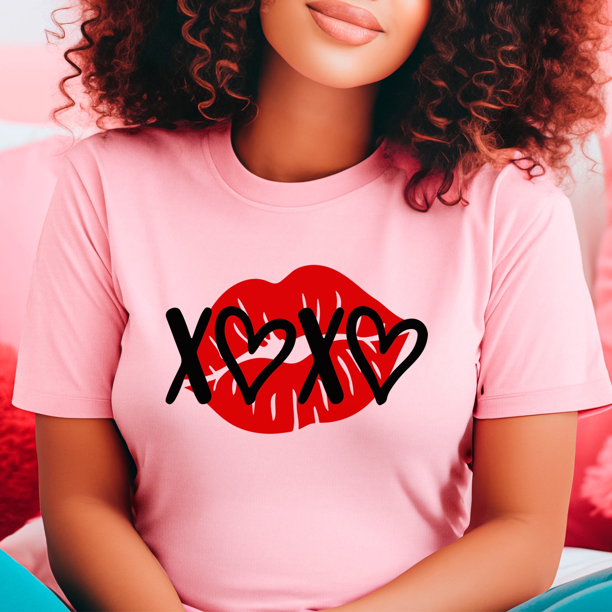 Hugs & Kisses Premium Valentine's T-Shirt - Embedded Designz