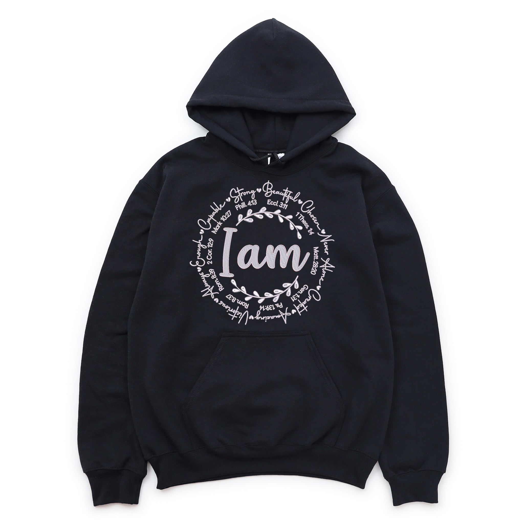"I Am" Premium Embroidered Cotton Sweatshirt - Embedded Designz