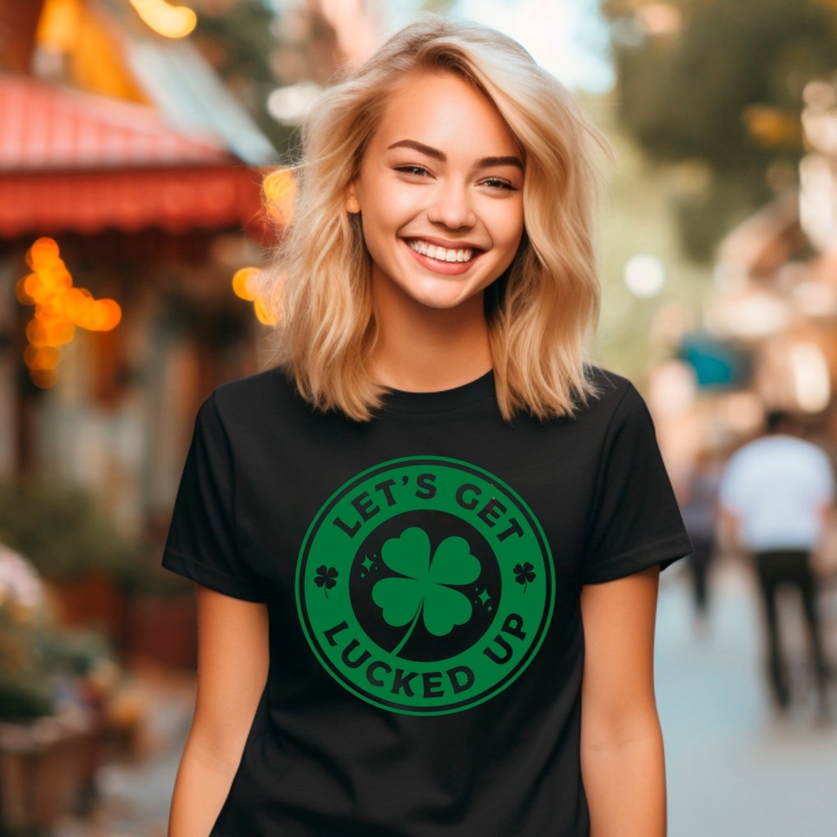 Let's Get Lucked Up St. Patrick's Day Premium T-Shirt - Embedded Designz