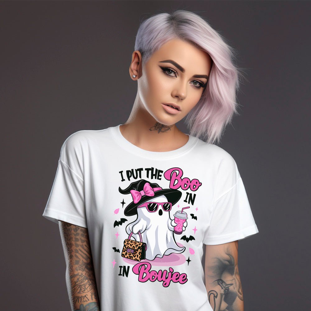 I Put The Boo In Boujee Premium Halloween T-Shirt - Embedded Designz