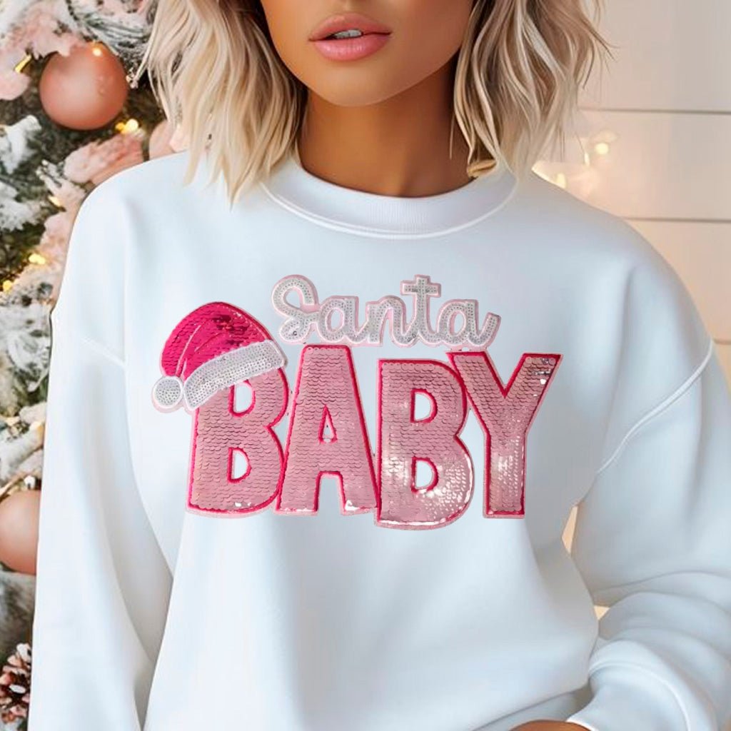 Santa Baby Premium Christmas Sweatshirt - Embedded Designz