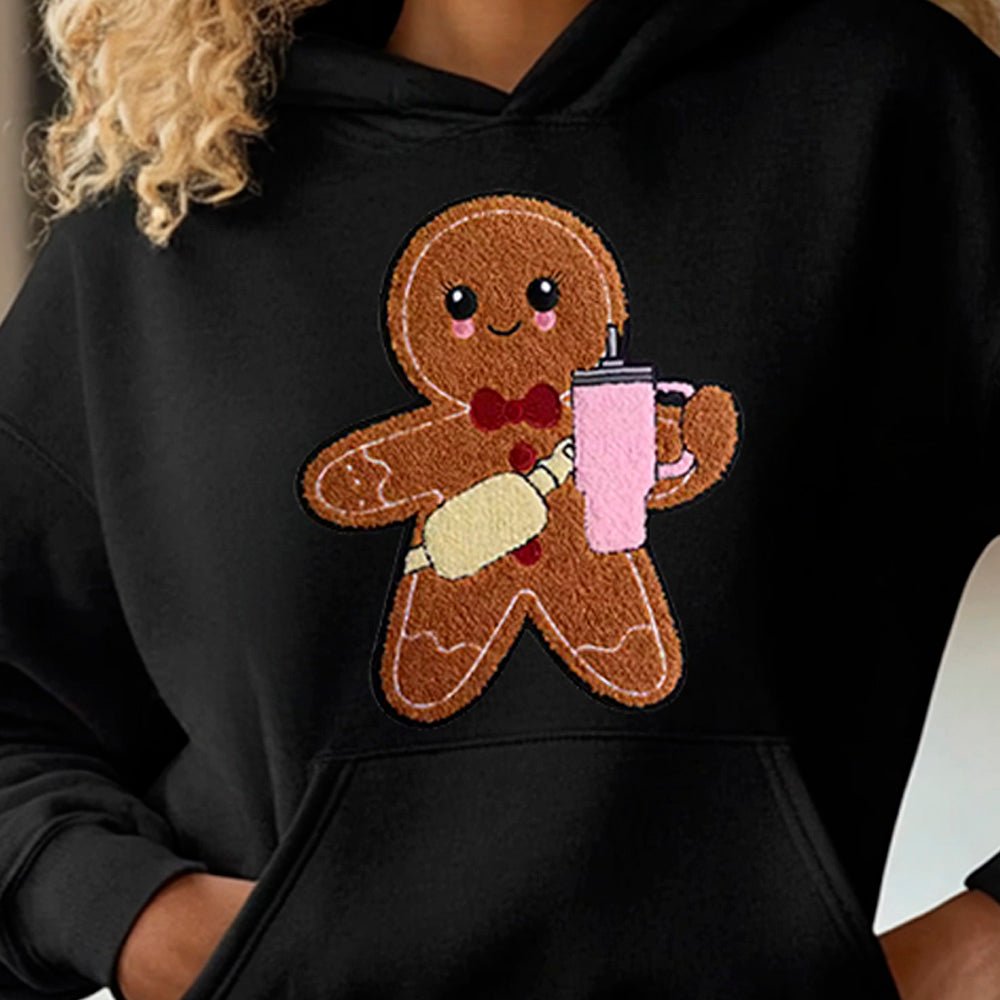 Sipping Ginger Premium Christmas Sweatshirt - Embedded Designz