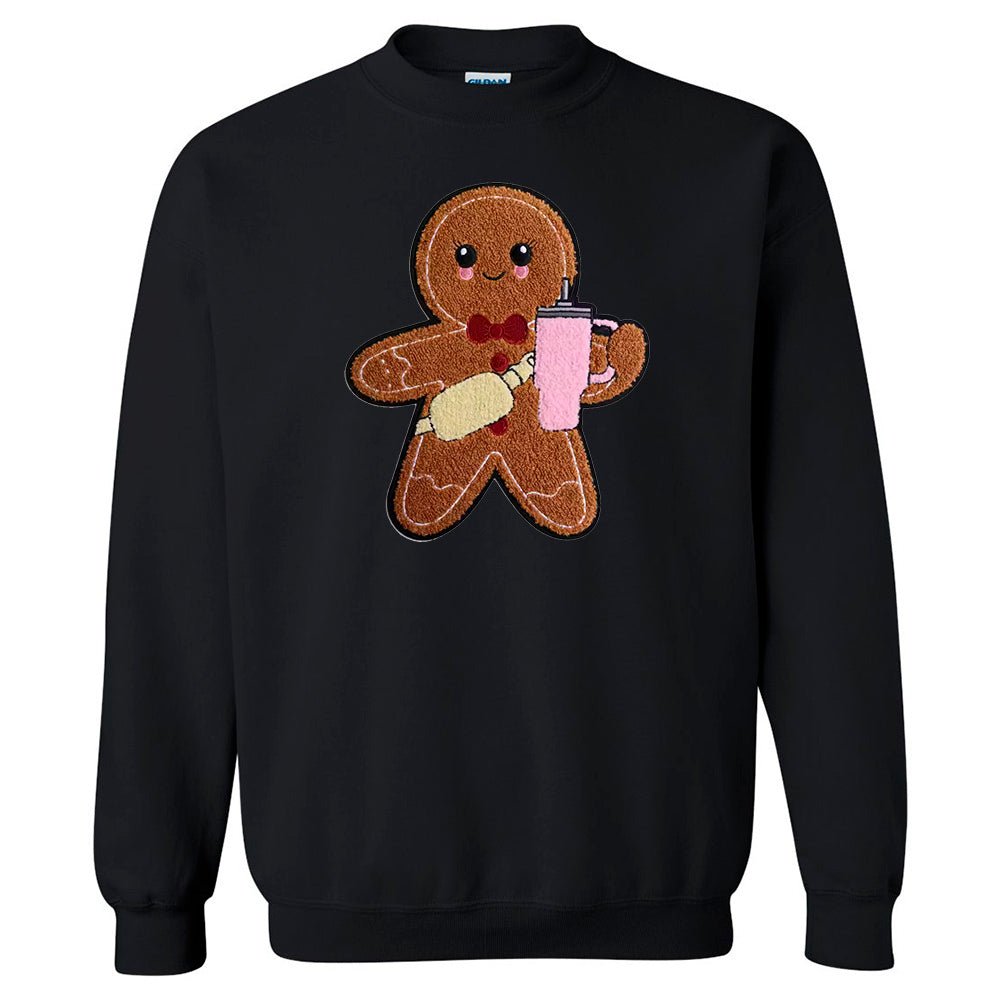 Sipping Ginger Premium Christmas Sweatshirt - Embedded Designz