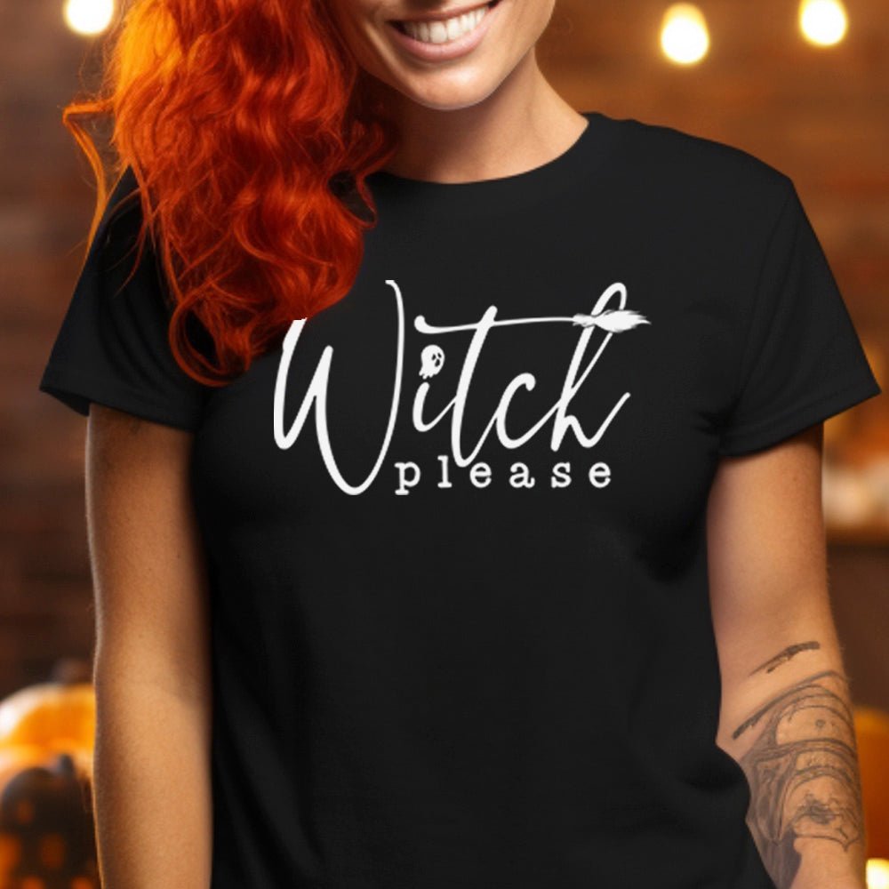 Witch Please Premium Halloween T-Shirt - Embedded Designz