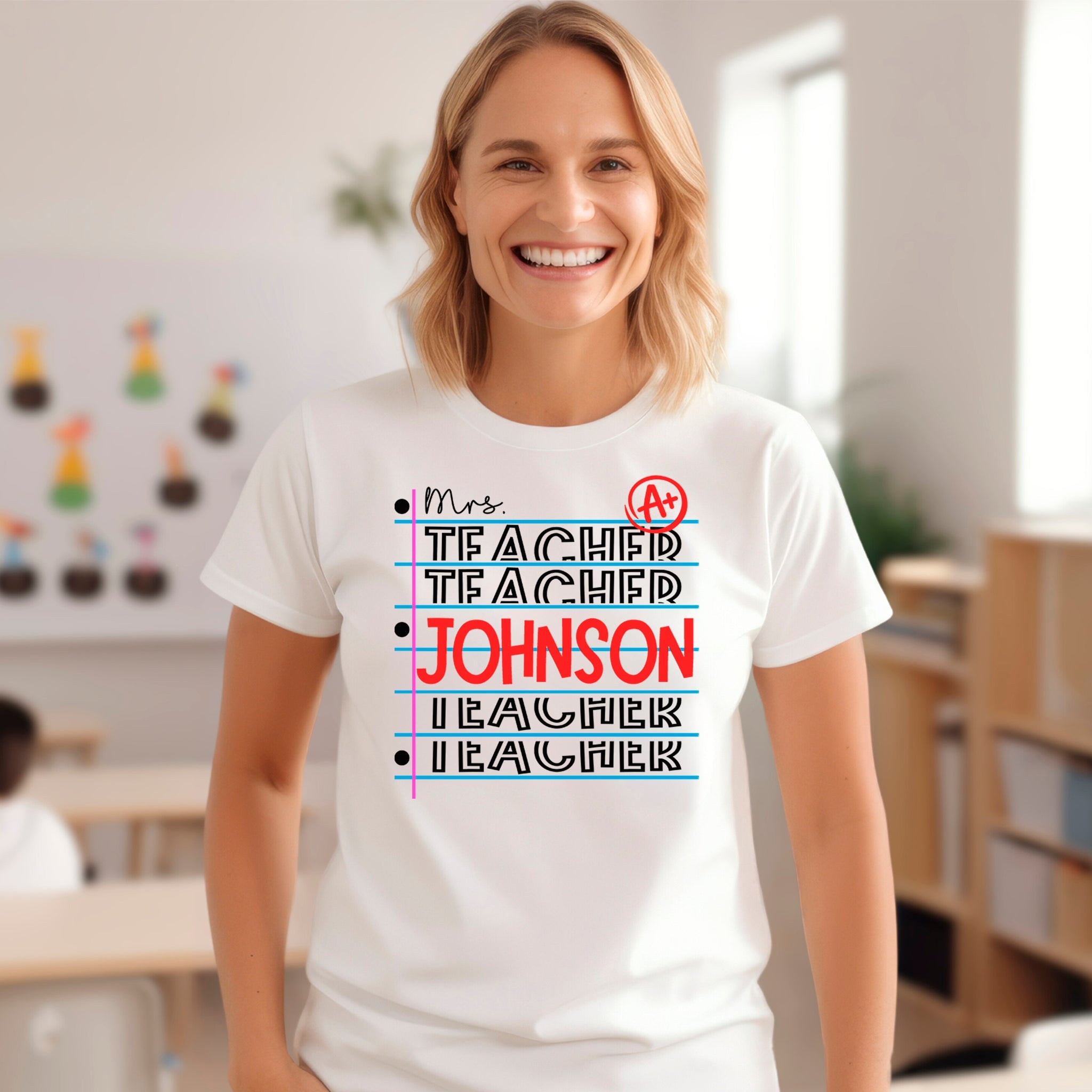 A+ Teacher Premium T-Shirt - Embedded Designz