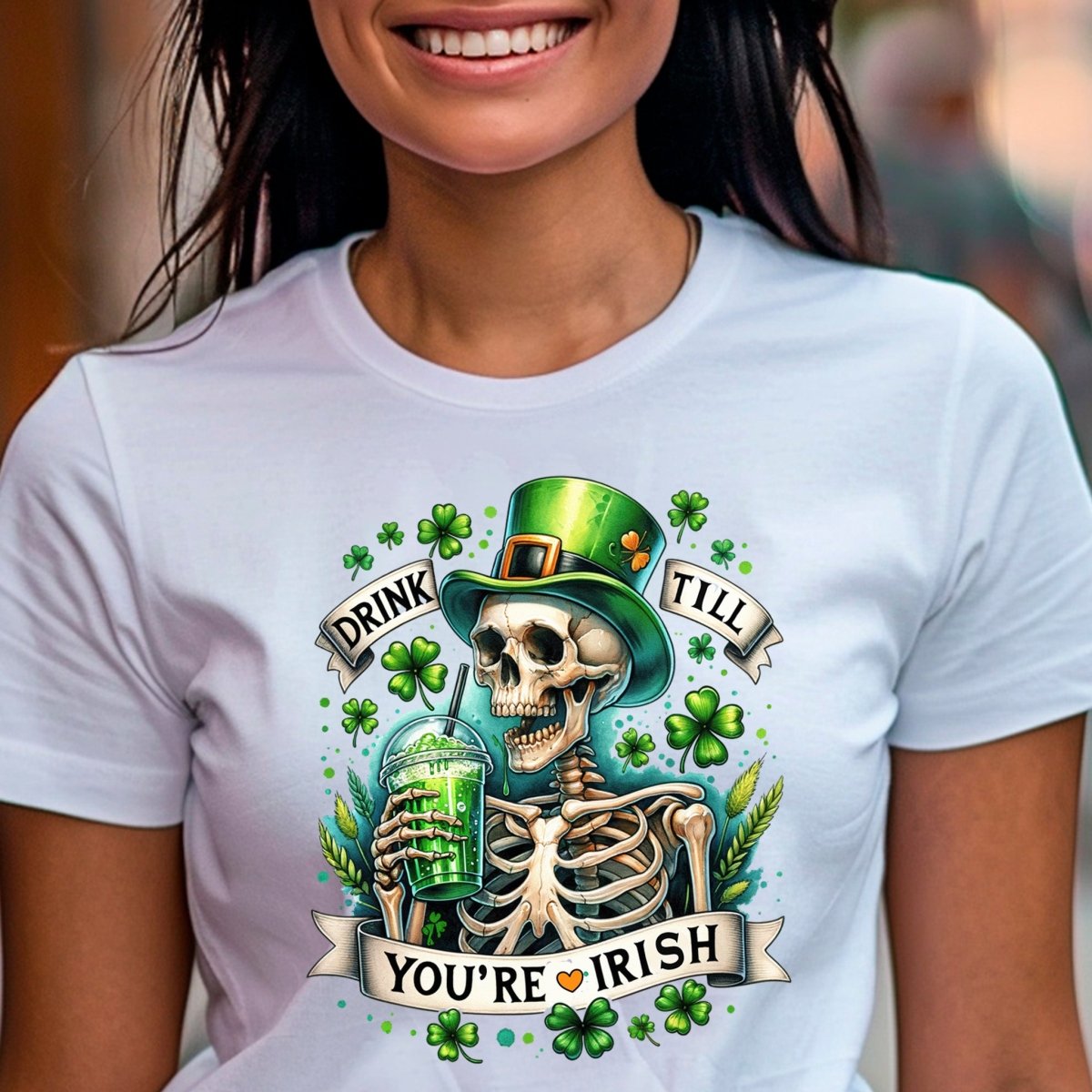 Drink Till You're Irish St. Patrick's Day Premium T-Shirt - Embedded Designz