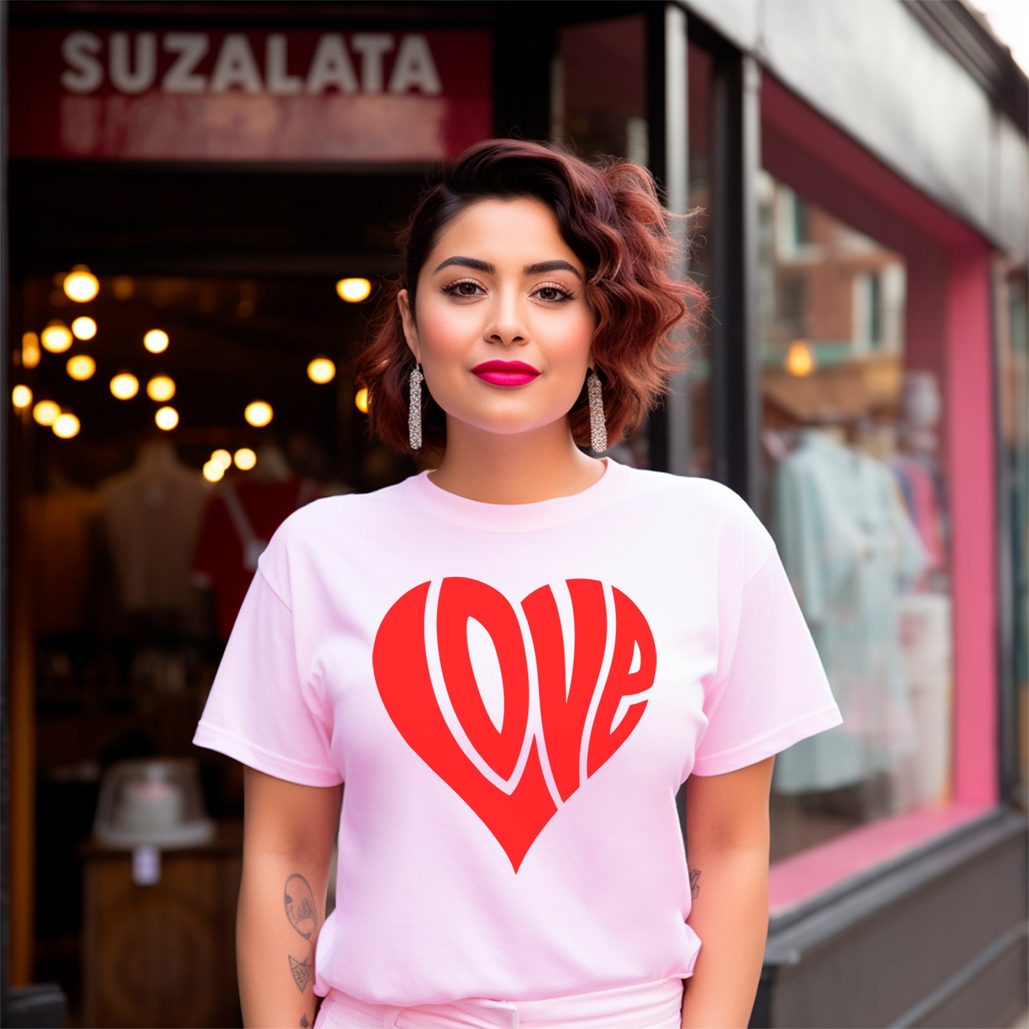 Groovy Love Premium Valentine's T-Shirt - Embedded Designz