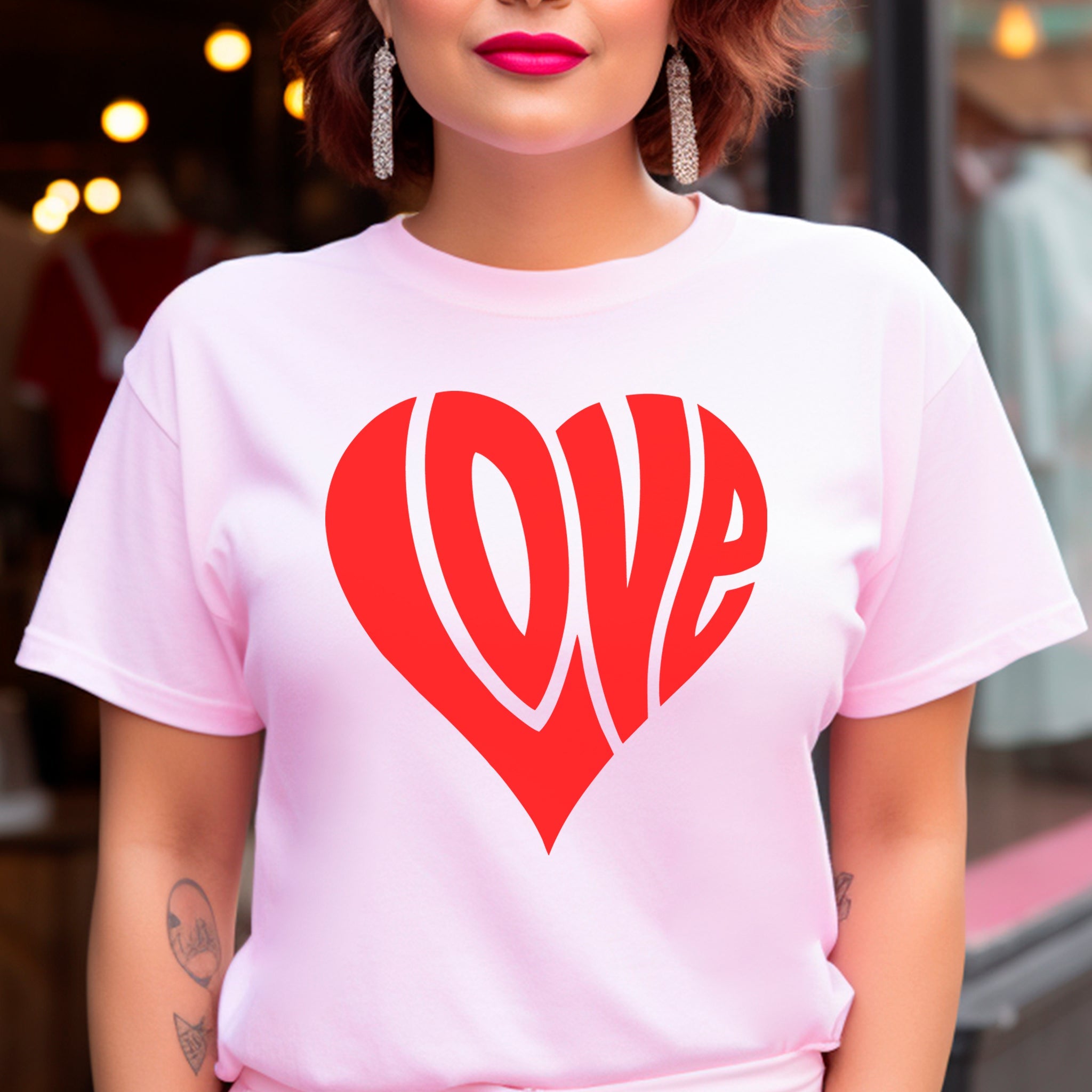 Groovy Love Premium Valentine's T-Shirt - Embedded Designz