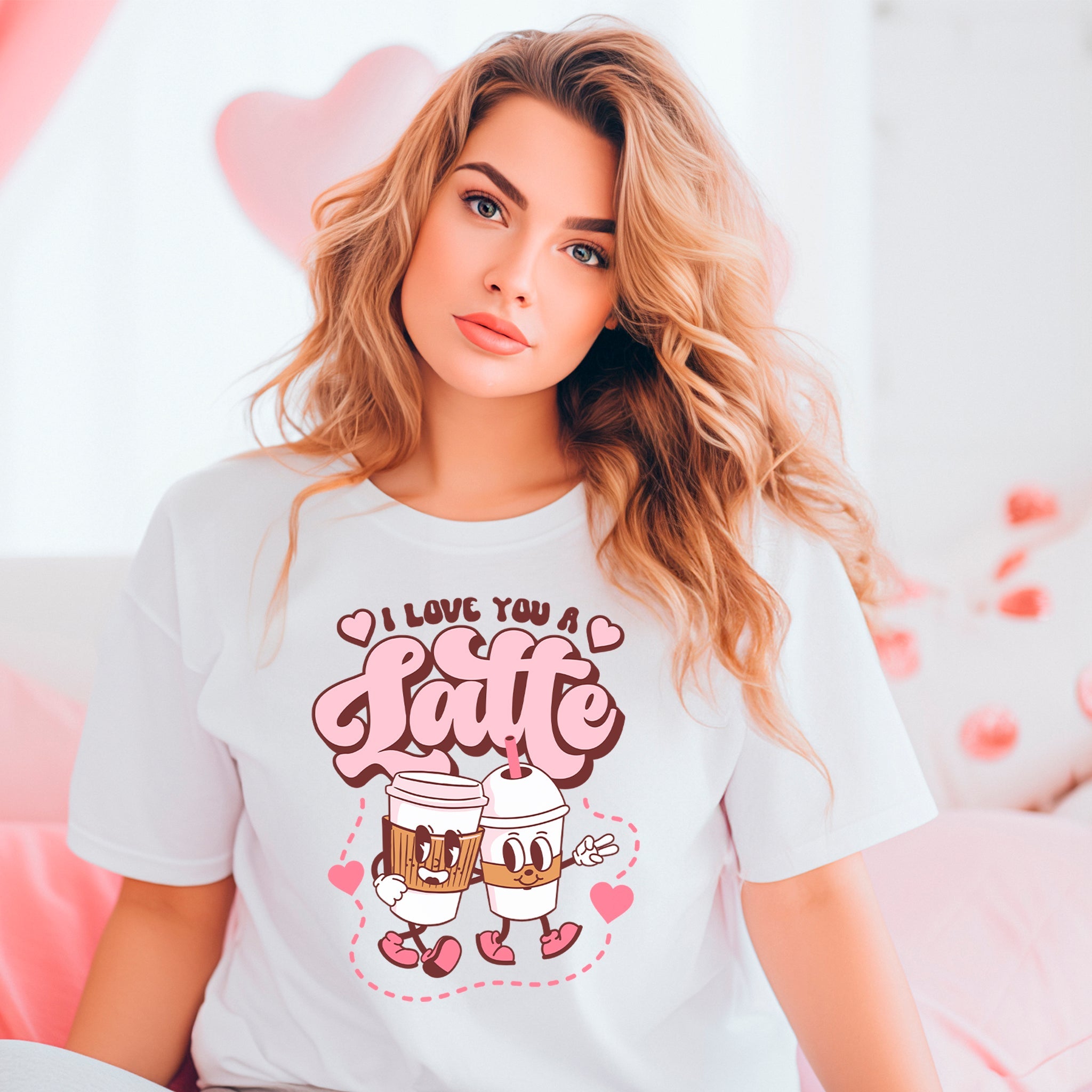 I Love You a Latte Premium T-Shirt - Embedded Designz