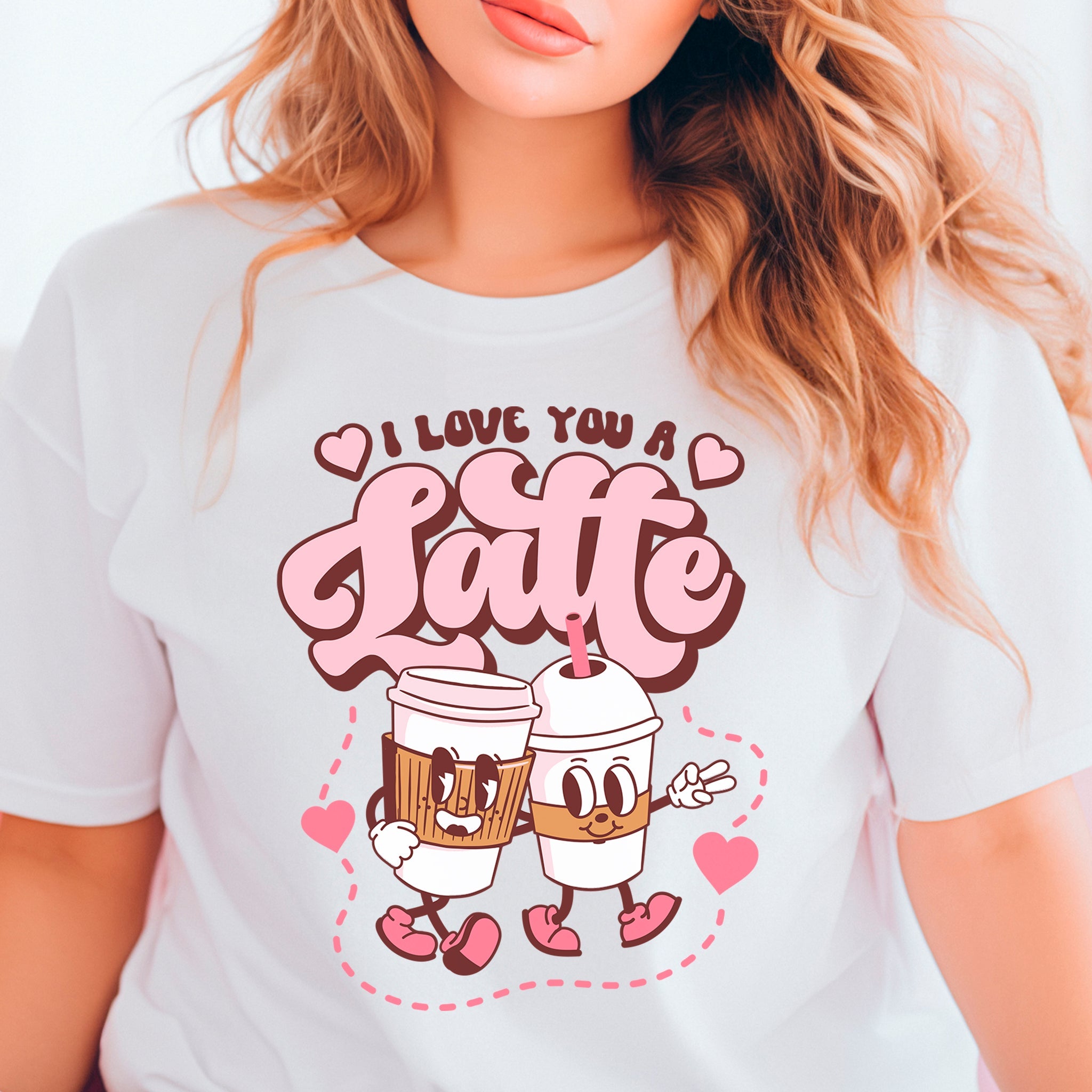 I Love You a Latte Premium T-Shirt - Embedded Designz