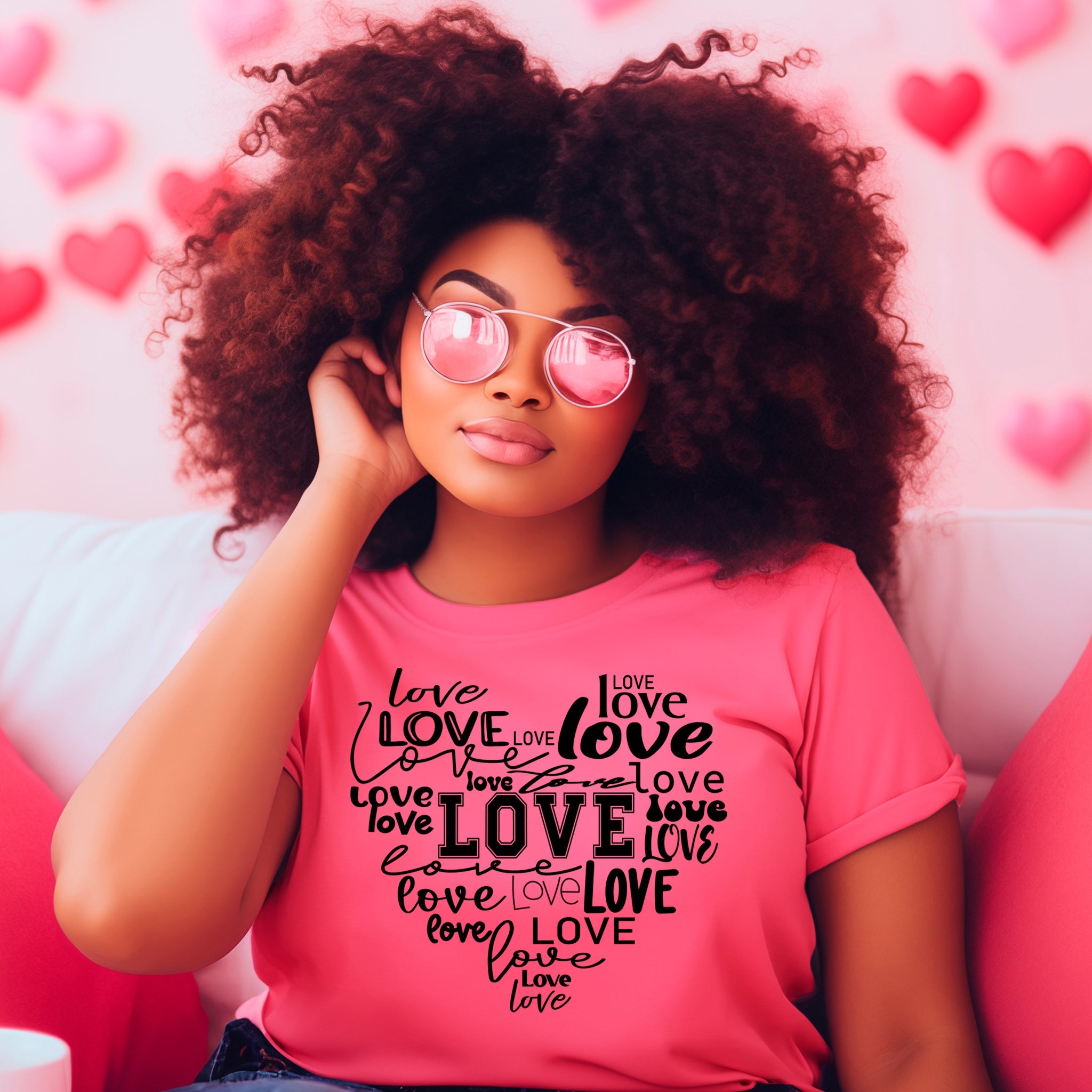 Loving Heart Premium Valentine's T-Shirt - Embedded Designz