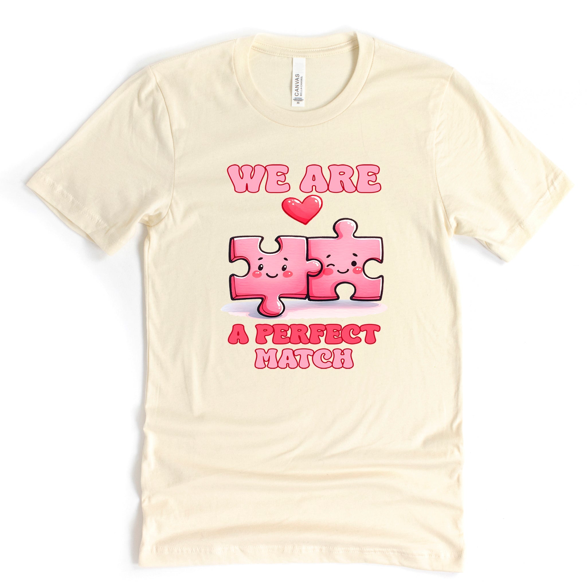 We Are A Perfect Match Premium Valentine's T-Shirt - Embedded Designz